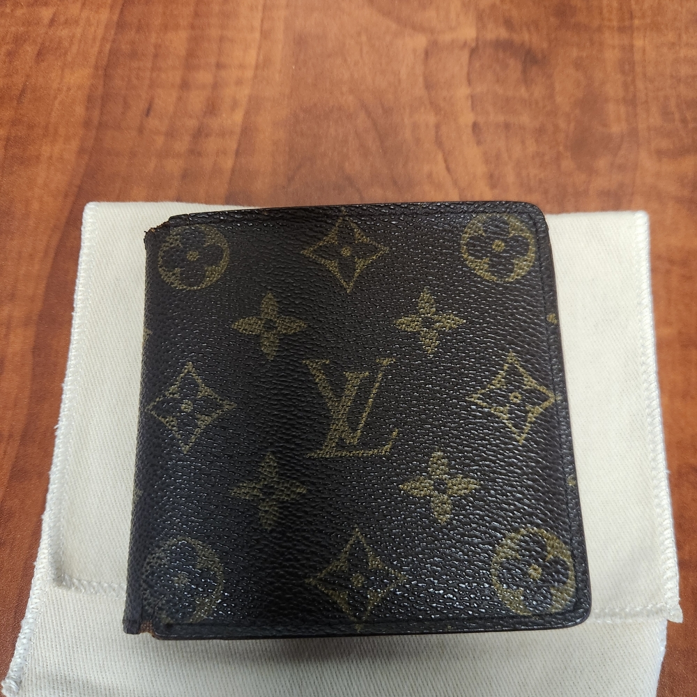 Louis Vuitton Black and Gold Monogram Wallet